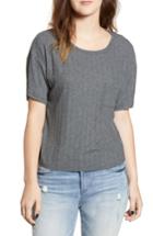 Women's Pst By Project Social T Variegated Rib Knit Tee - Black