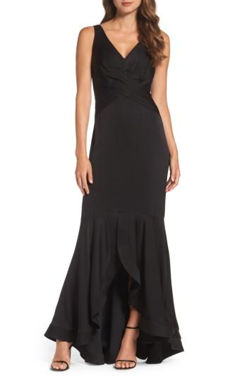Women's Shoshanna Montague High/low Gown - Black