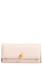 Women's Alexander Mcqueen Embossed Leather Wallet On A Chain - Pink