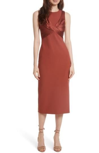 Women's Cinq A Sept Adelise Crossover Sleeveless Sheath Dress