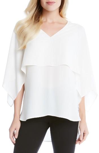 Women's Karen Kane Double Layer Top - Ivory