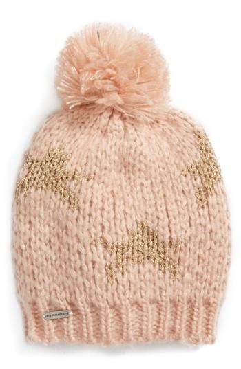 Women's Steve Madden Shining Star Pom Beanie - Pink