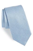 Men's Boss Geometric Neat Silk Tie, Size - Blue