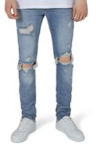 Men's Topman Destroyed Stacker Jeans X 32 - Blue
