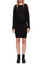 Women's Allsaints Suzie Snap Sleeve Sweater Dress - Black