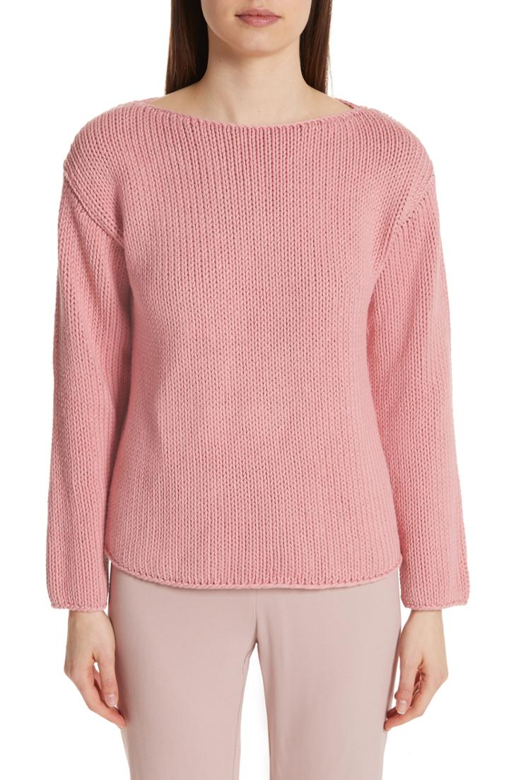 Women's Mansur Gavriel Cotton Boatneck Sweater