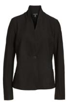 Petite Women's Eileen Fisher Washable Stretch Crepe Jacket, Size P - Black