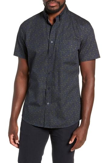 Men's 1901 Spade Trim Fit Print Sport Shirt - Blue