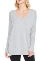 Women's Vince Camuto Ribbed Sleeve Sweater - Grey