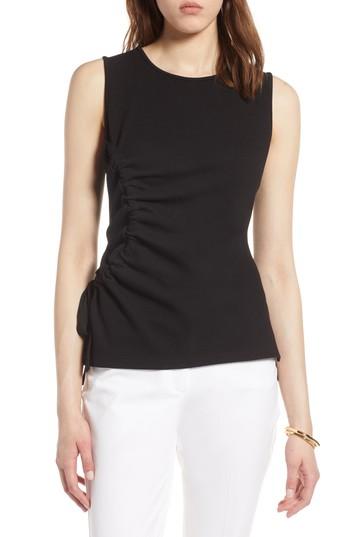 Women's Halogen Ruched Tank Top - Black