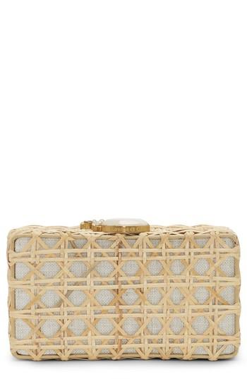 Louise Et Cie Joni Woven Wicker Minaudiere - Beige