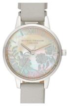 Women's Olivia Burton Lace Leather Strap Watch, 30mm