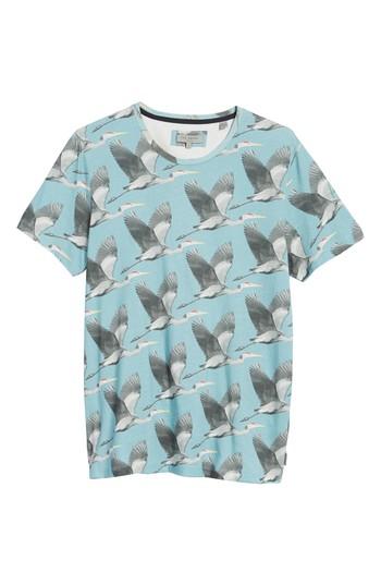Men's Ted Baker London Flute Blue Heron Print T-shirt