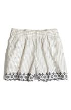 Women's Madewell Embroidered Jardin Shorts - White