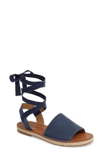 Women's Lucky Brand Daytah Ankle Tie Sandal .5 M - Blue