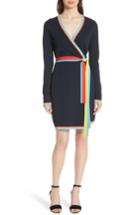Women's Diane Von Furstenberg Wrap Sweater Dress - Blue