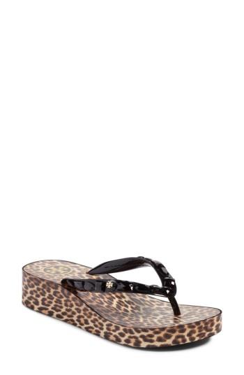 Women's Tory Burch Embellished Wedge Flip Flop