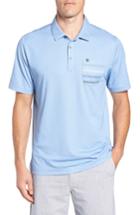 Men's Travis Mathew Workin' Thru The Night Pocket Polo - Blue
