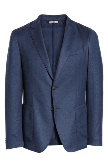 Men's Boss Hooper Trim Fit Wool Blazer S - Blue