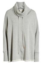 Women's Caslon Off-duty Funnel Neck Sweatshirt, Size - Grey