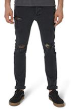 Men's Topman Camo Patch Skinny Jeans X 32 - Black