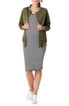 Women's Noppies Nora Stripe Maternity Tank Dress - Black