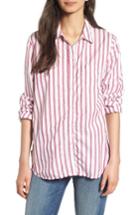 Women's Stateside Stripe Oxford Shirt - Burgundy