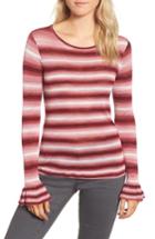 Women's Hinge Gradient Stripe Sweater, Size - Red