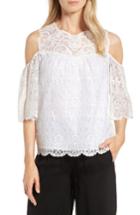 Women's Kobi Halperin Klarissa Embroidered Silk Cold Shoulder Blouse