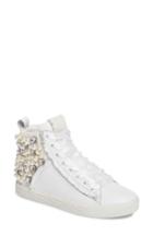 Women's Kennel & Schmenger Town Flower High Top Sneaker .5 M - White