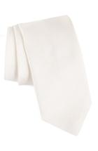 Men's David Donahue Stripe Silk Tie, Size - White