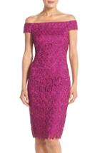 Women's Adrianna Papell Off The Shoulder Lace Sheath Dress