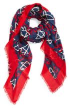 Men's Gucci Guccighost Stars Modal & Silk Scarf