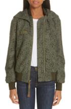 Women's Mr & Mrs Italy Lace Bomber Jacket - Green