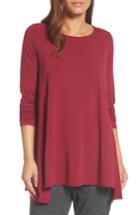 Women's Eileen Fisher Scoop Neck Tunic, Size - Red