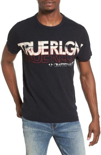 Men's True Religion Brand Jeans Retro Logo T-shirt - Black