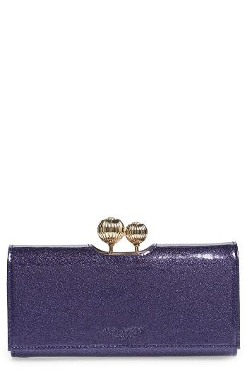 Women's Ted Baker London Kalina Glitter Large Matinee Wallet - Blue