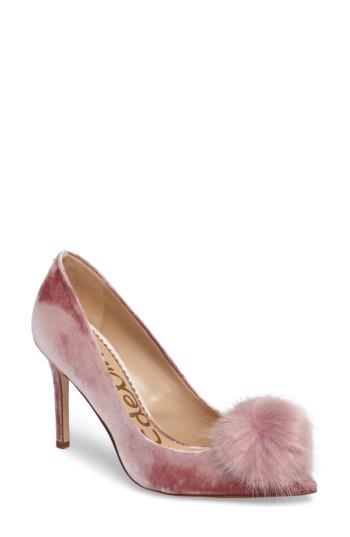 Women's Sam Edelman Haroldson Pump With Faux Fur Pompom