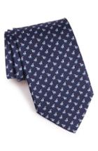 Men's Salvatore Ferragamo Bird Print Silk Tie