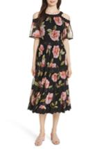 Women's Kate Spade New York Shane Vintage Bloom Silk Midi Dress - Black