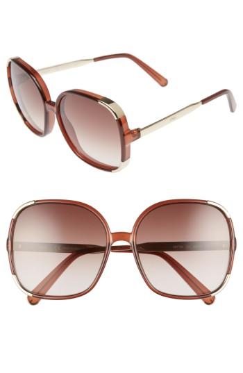Women's Chloe Myrte 61mm Gradient Lens Square Sunglasses -