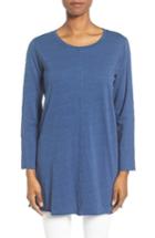 Women's Eileen Fisher Slubby Organic Cotton Jersey Top, Size - Blue