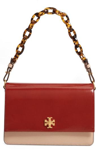 Tory Burch Kira Colorblock Leather Shoulder Bag - Brown