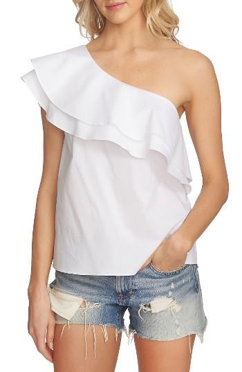 Women's 1.state One-shoulder Tank, Size - White