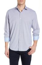 Men's Bugatchi Classic Fit Print Performance Sport Shirt - Orange