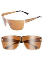 Men's Versace Navigator 72mm Oversize Sunglasses - Gold/ Black