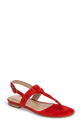 Women's Johnston & Murphy Holly Twisted T-strap Sandal .5 M - Red
