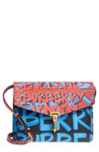 Burberry Small Macken Graffiti Print Leather Crossbody Bag -