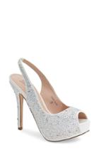 Women's Lauren Lorraine 'candy' Crystal Slingback Pump M - White