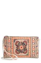 Sole Society Embroidered Zip Clutch -